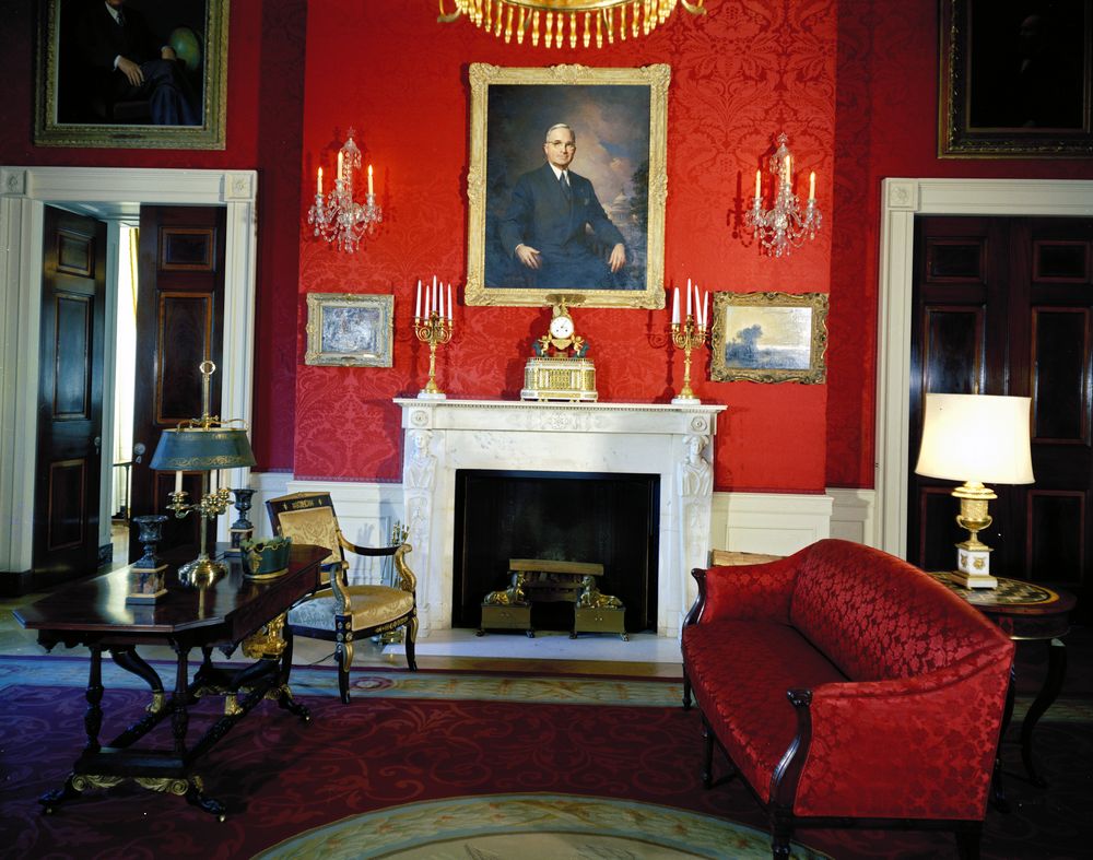White House Rooms: Blue, Green, Red Rooms - John F. Kennedy